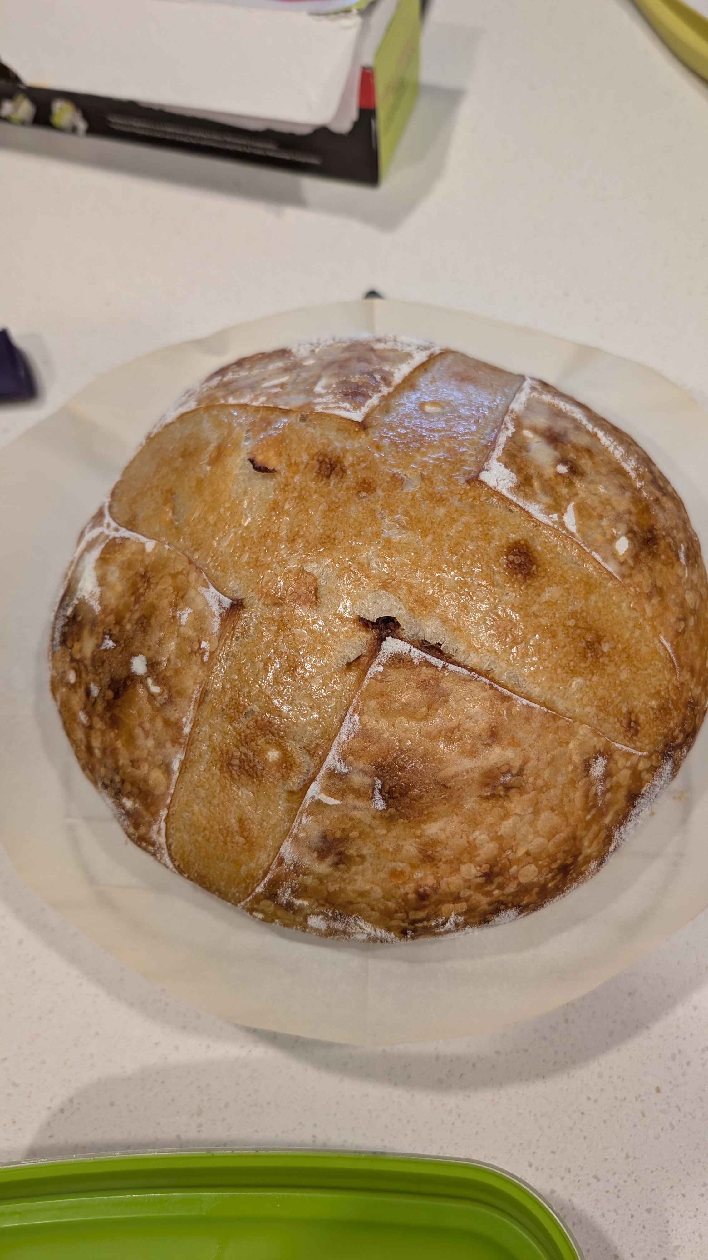 Pain au levain vu du dessus